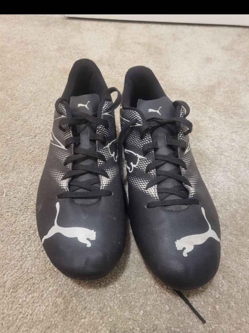 Puma Men’s Black Athletic Shoes with White Puma Logo
